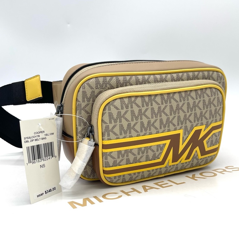 Michael Kors Cooper Double Zip Signature Belt Bag
